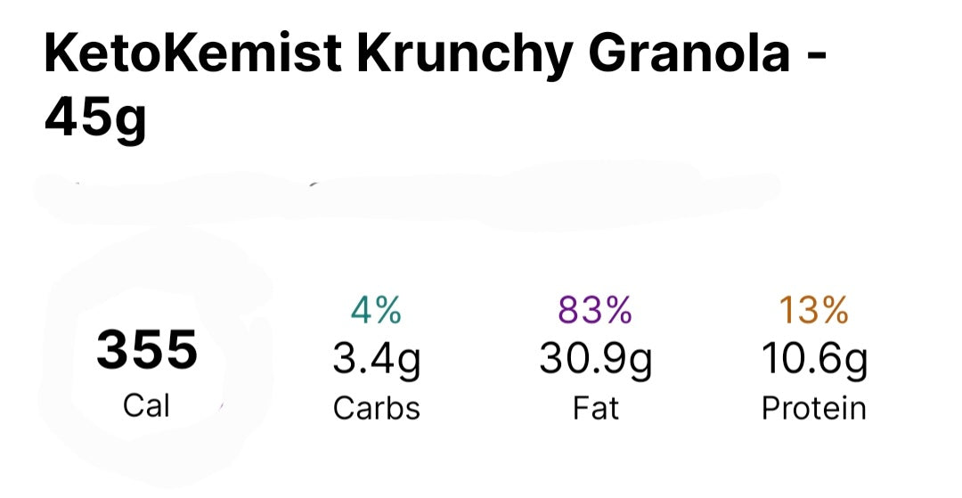 KetoKemist Krunchy Granola - Keto & Low-carb mixes 300g